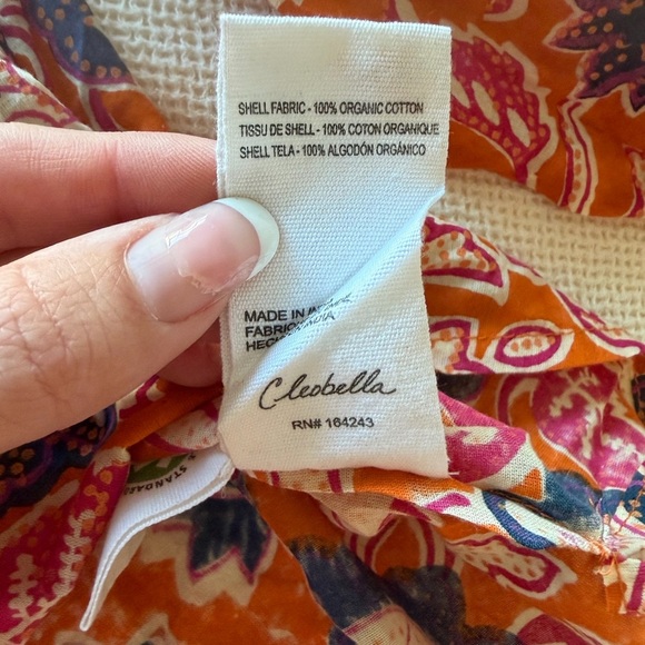 Cleobella Talia Organic Orange Floral Blouse - Picture 8 of 8